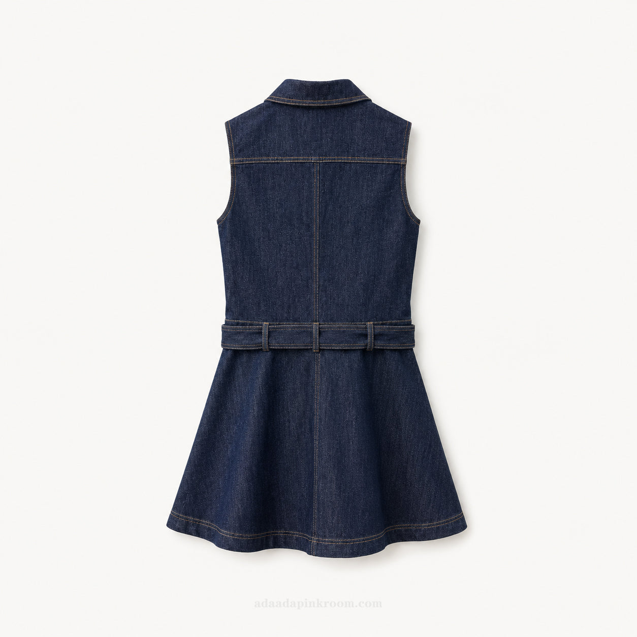 Belted Denim Mini Dress