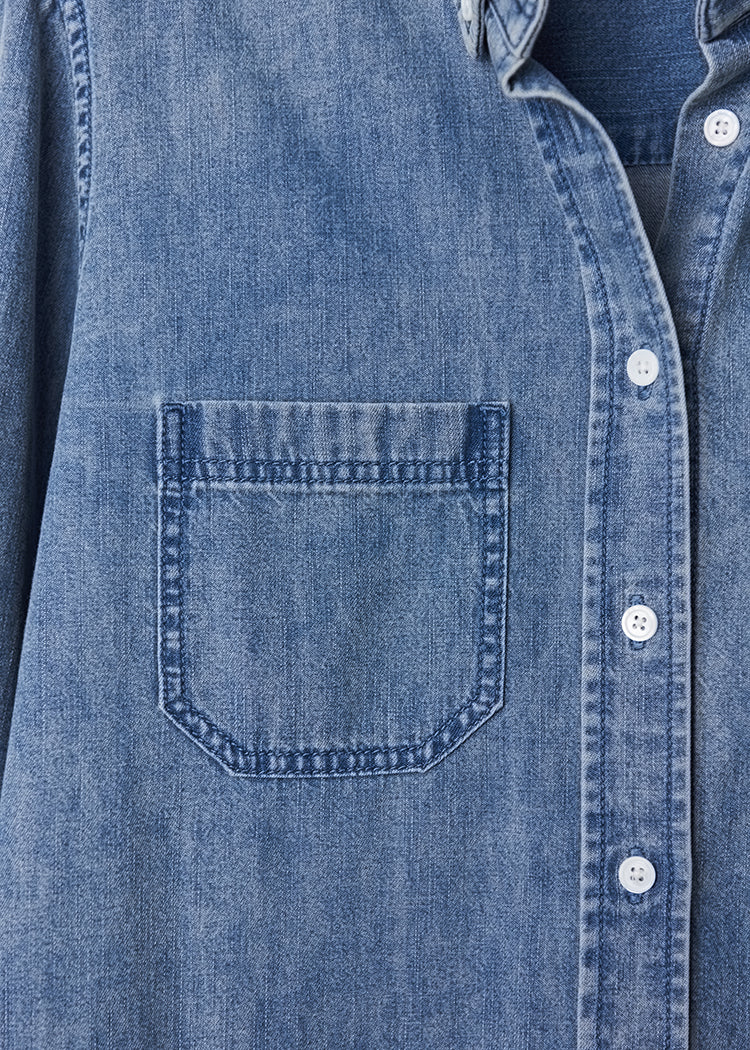 Lazy New Style "Nude" Soft Silo Slub Denim Shirt