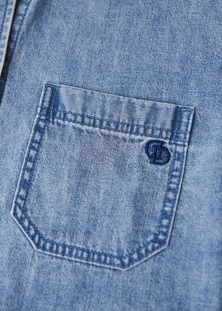 Lazy New Style "Nude" Soft Silo Slub Denim Shirt