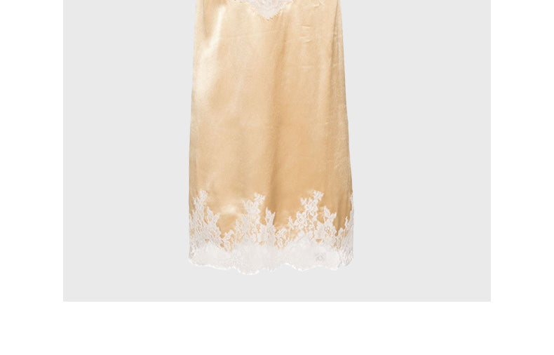 Lace hem suspender dress