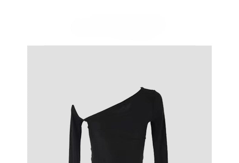 Black off-the-shoulder top