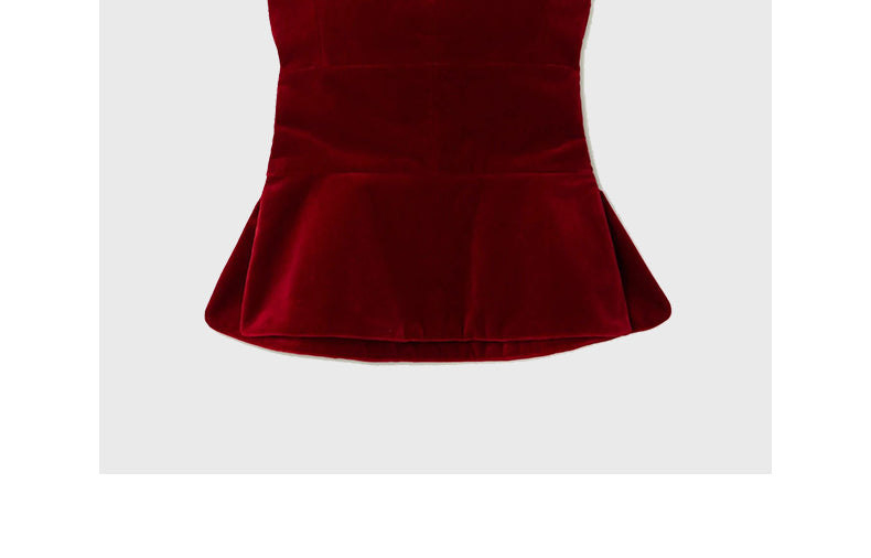 Burgundy plush suit