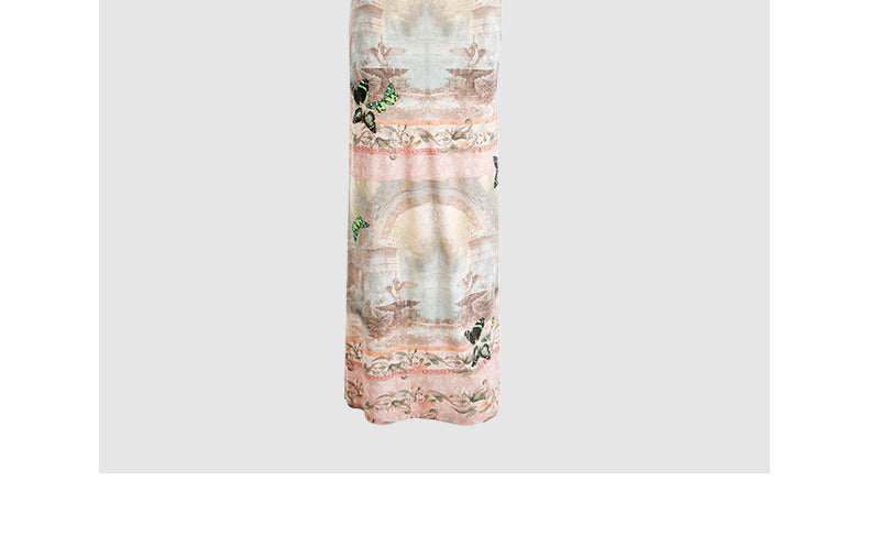 Printed tube top dress