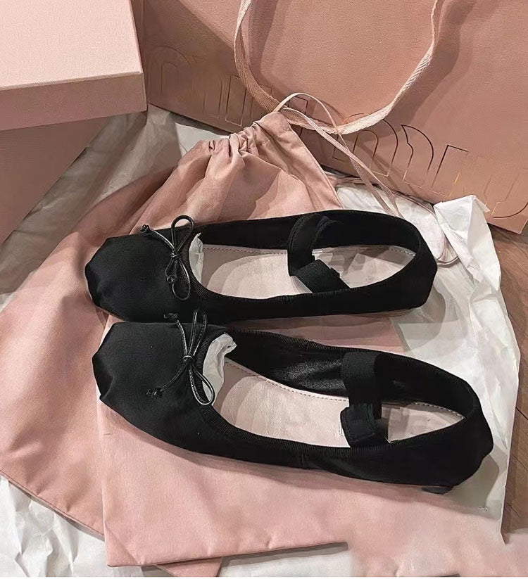 Korean style round toe shallow flat ballet shoes