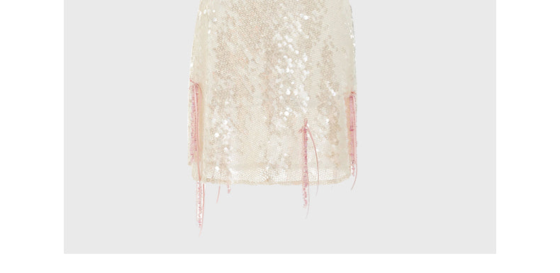 Sequined suspender dress