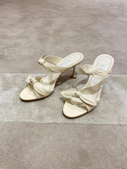 New bow cat heel sandals
