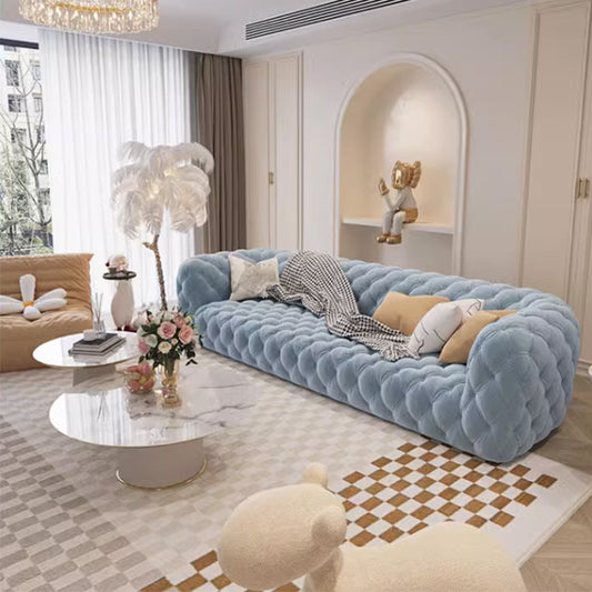 Moon surface sofa Italian minimalist sofa living room high-end designer large flat floor villa sofa