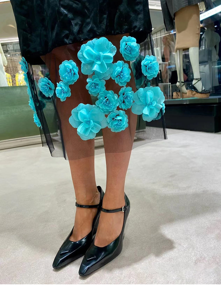 Women's wedge high heels commuting mary jane shoes