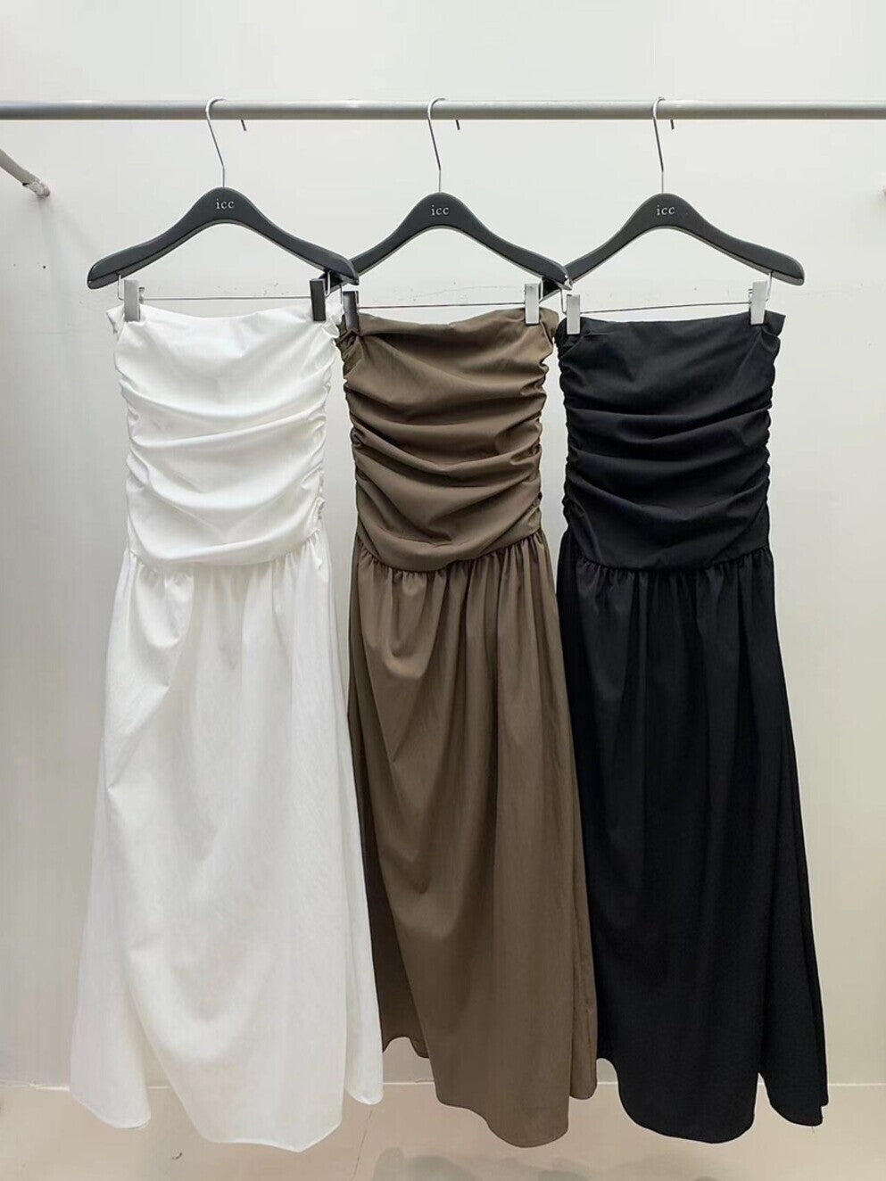 C.women's suspender tube top dress