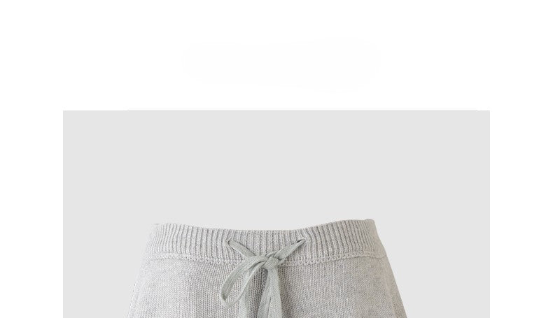 Grey Knit Shorts