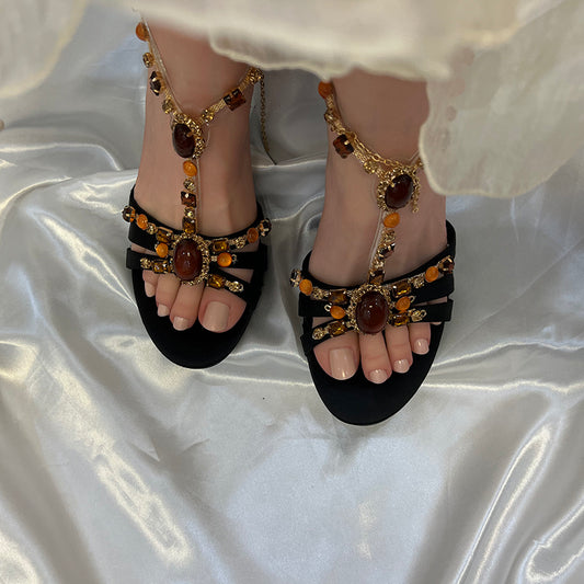 Jewelry Evening Rhinestone Open Toe High Heel Sandals