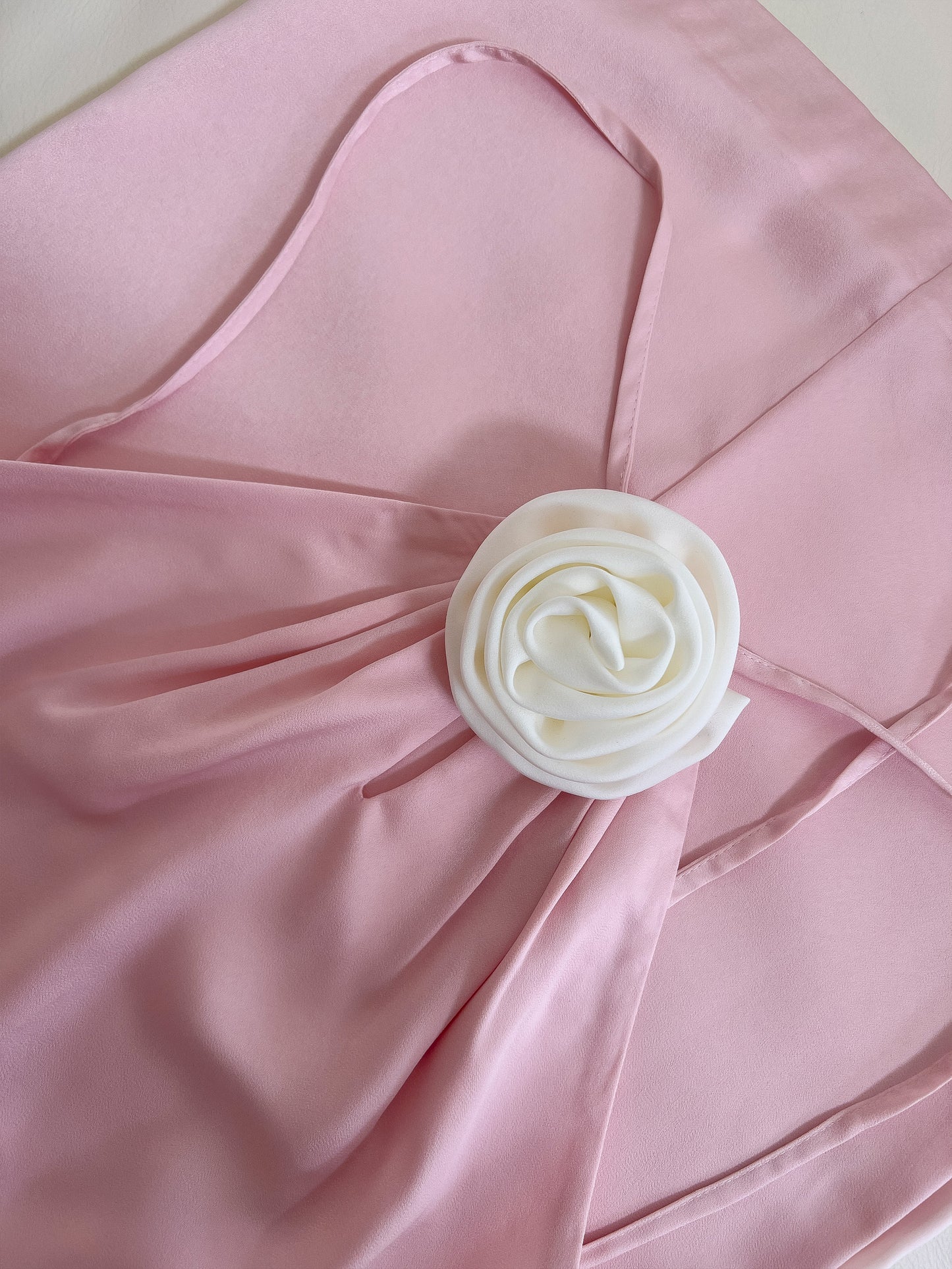 Backless Pink Party Dress Hip Satin Dress