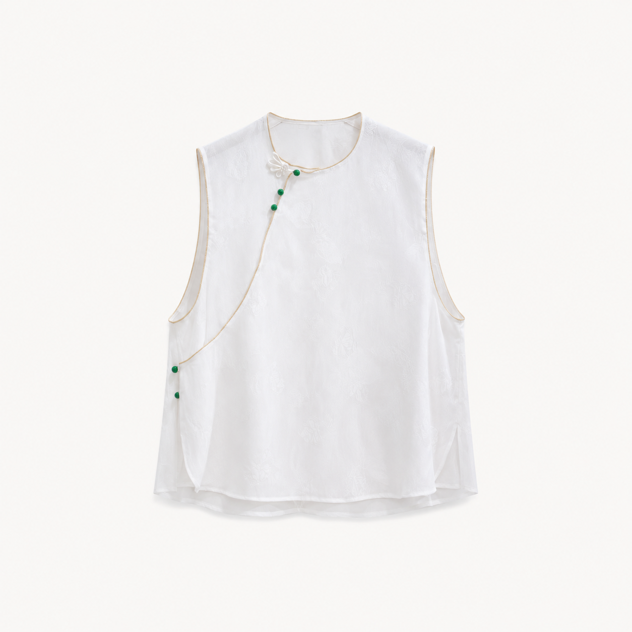 Mulberry Silk Jacquard Vest