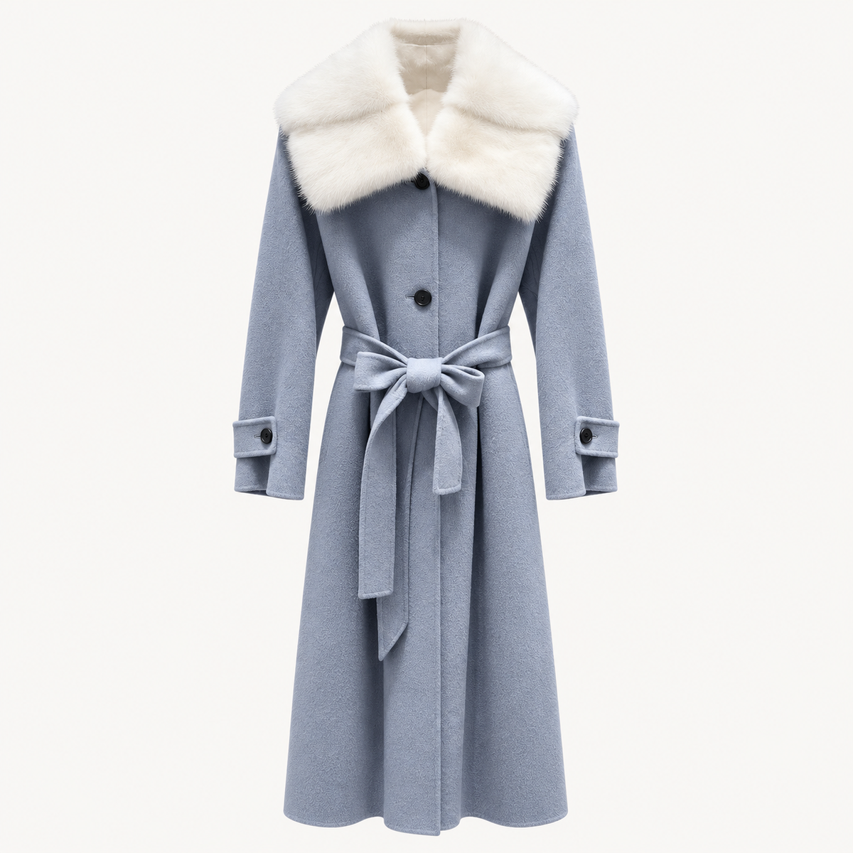 Celeste Fur Collar Long Coat