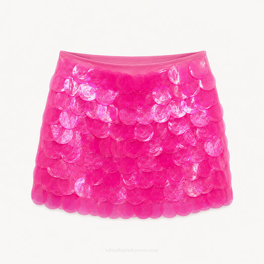 Disc Sequin Mini Skirt