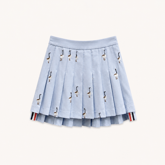 EMBROIDERED PLEATED SKIRT