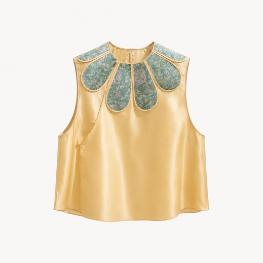 Mulberry Silk Jacquard Vest
