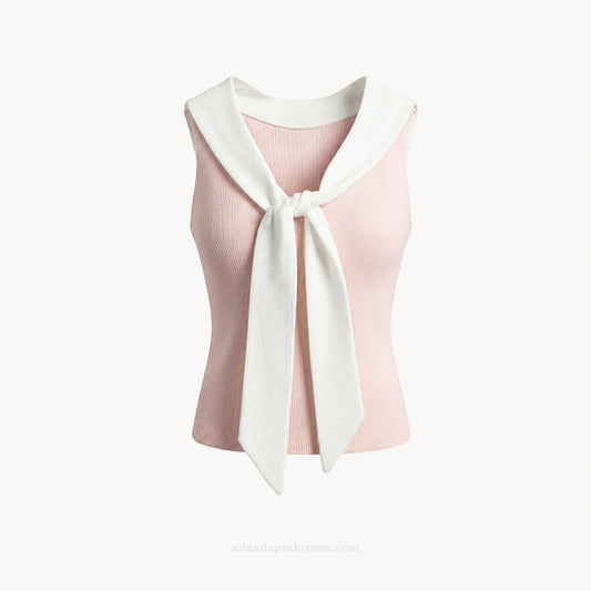 BOW DETAIL KNIT VEST