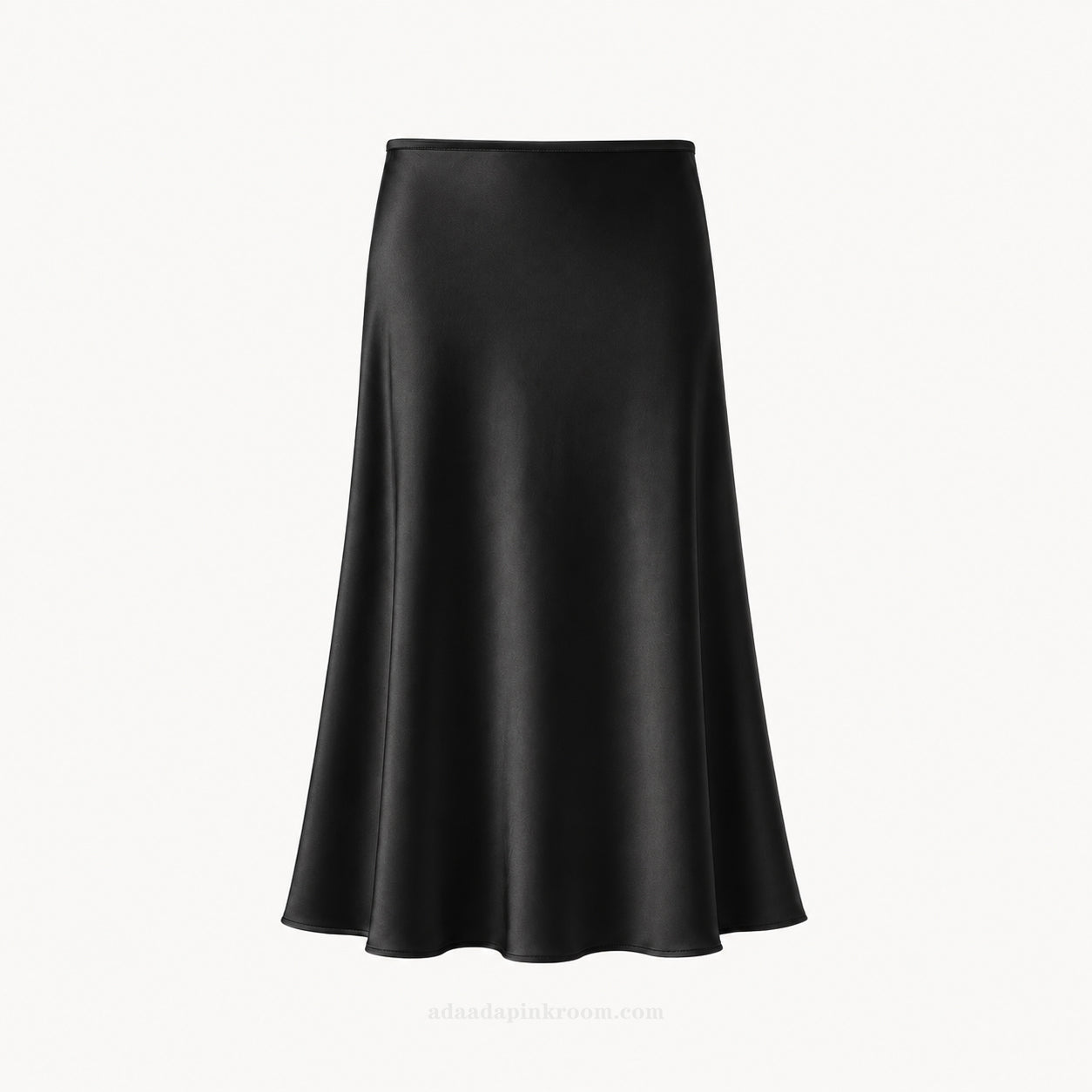 SATIN MIDI SKIRT