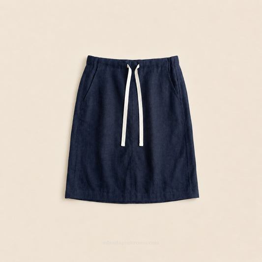Drawstring Midi Skirt