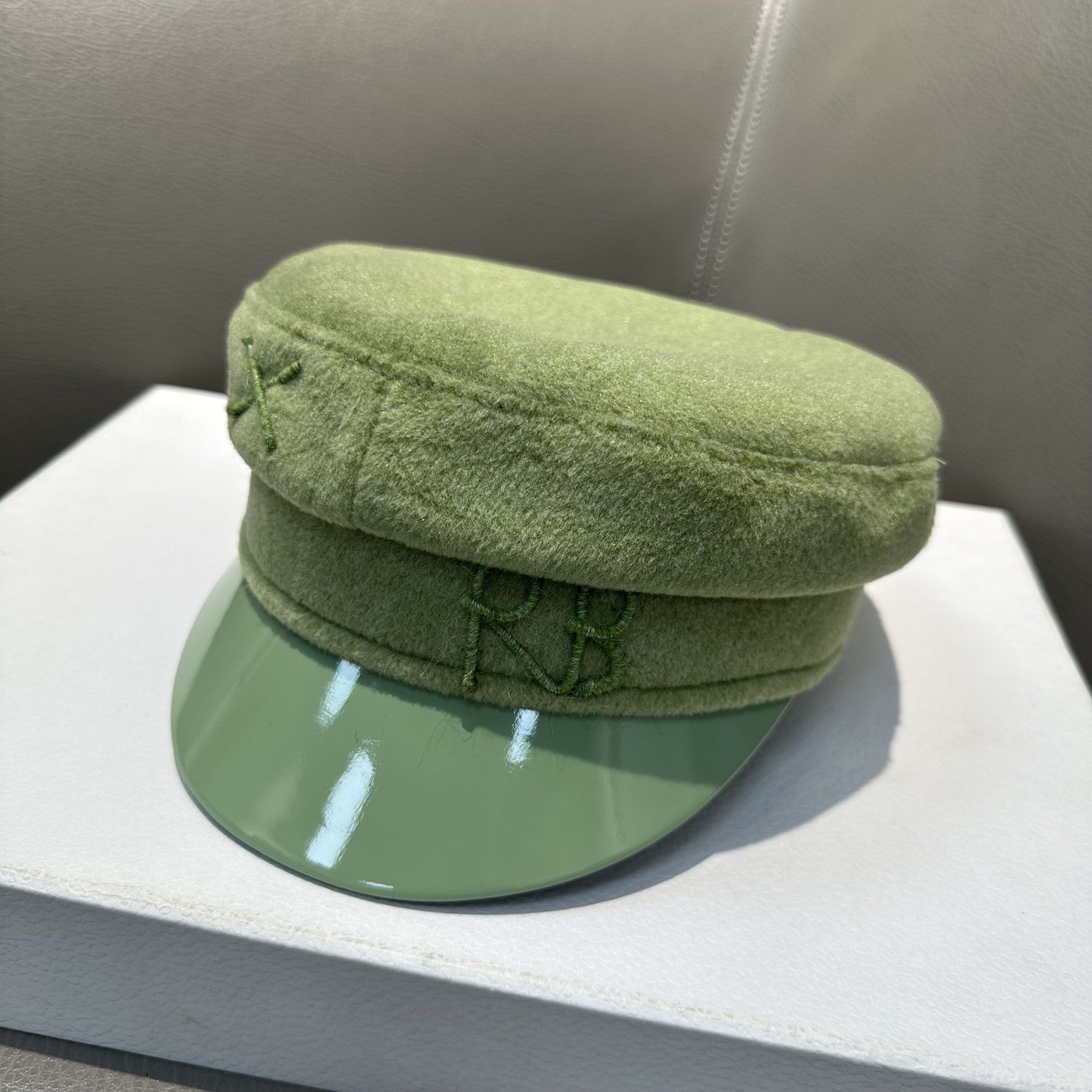 Navy style flat top beret