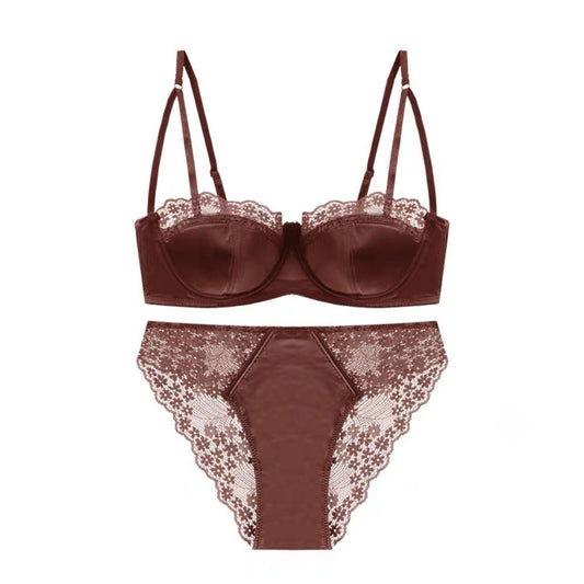 Sexy satin lace thin suit