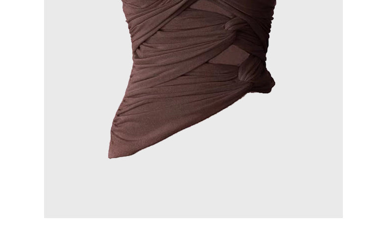 Asymmetrical tube top vest with hot girl style