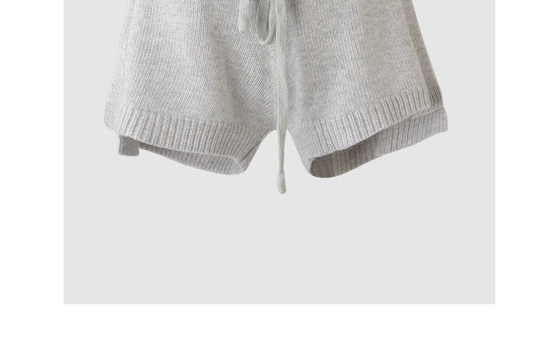 Grey Knit Shorts