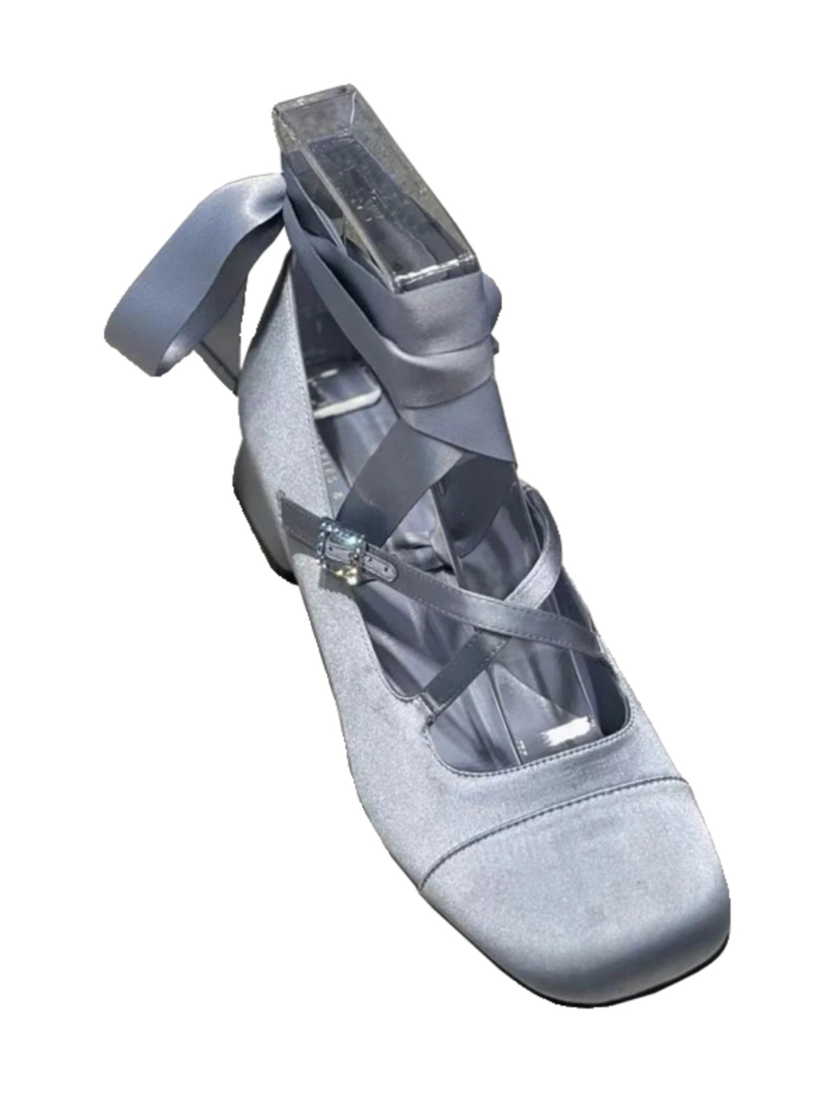 Thick Heel Square Toe Strap Color Matching Light Mary Jane