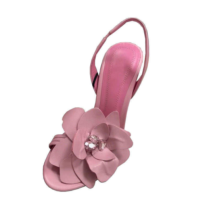Elegant fairy open-toe rhinestone stiletto sandals