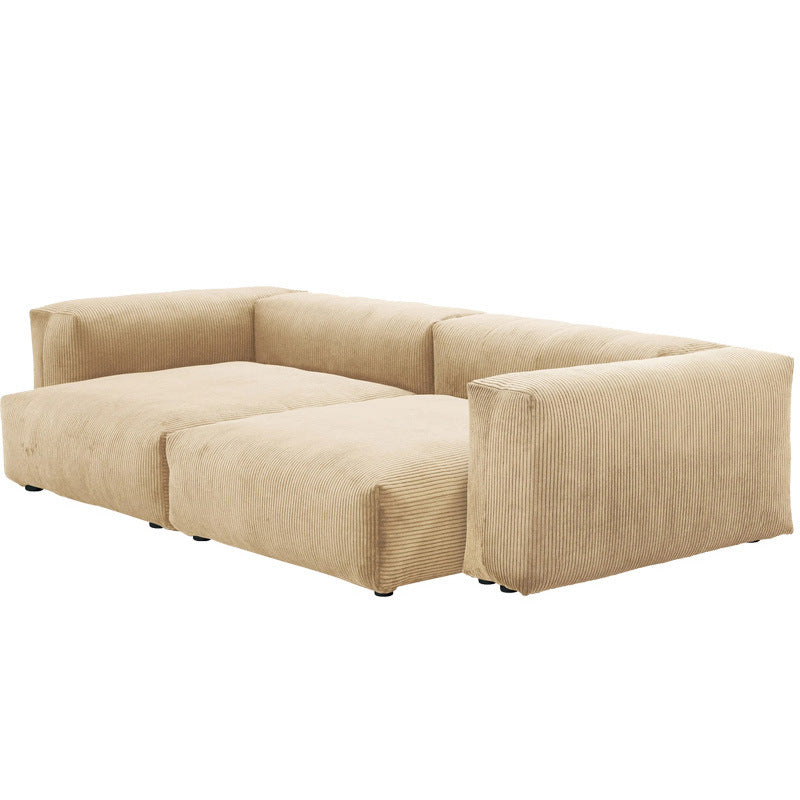Corduroy fabric sofa living room small apartment Nordic modern minimalist creative module combination lazy down sofa