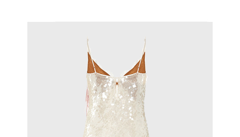 Sequined suspender dress