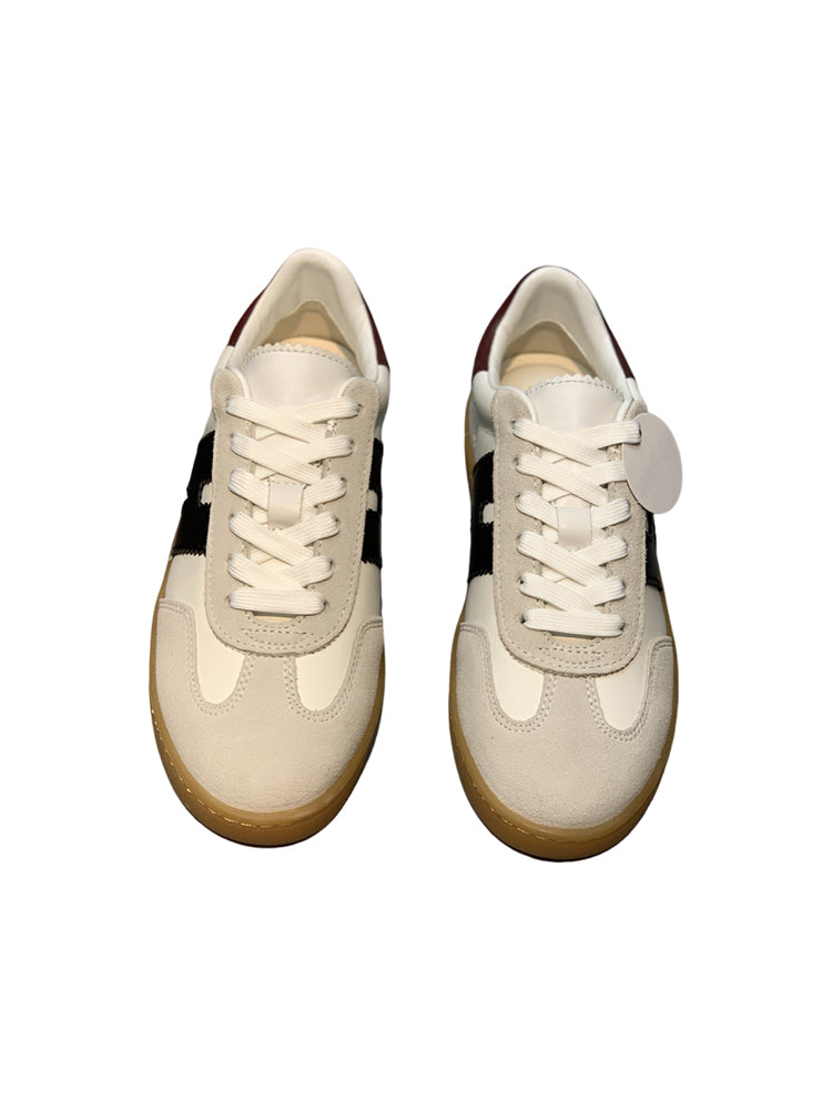 Fashionable round toe thick sole moral training shoes retro sneakers