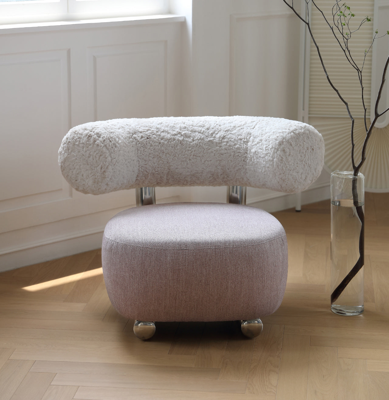 Sleigh chair Nordic modern minimalist designer sherpa single sofa chair leisure chair