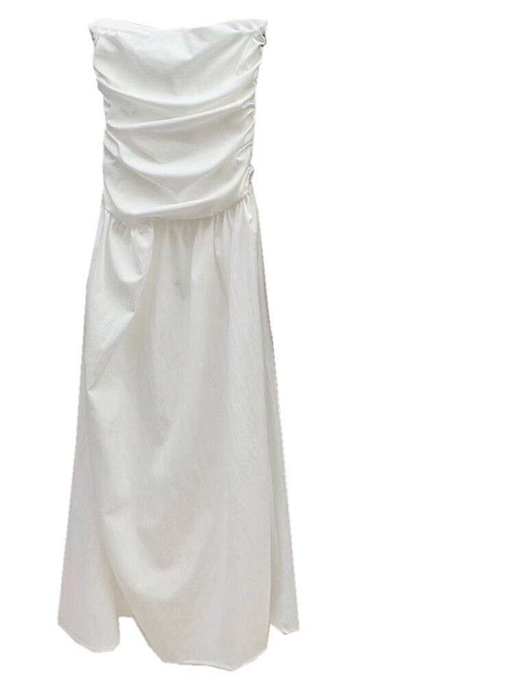 C.women's suspender tube top dress