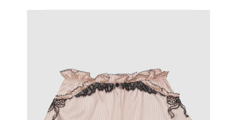 Lace suspender suit
