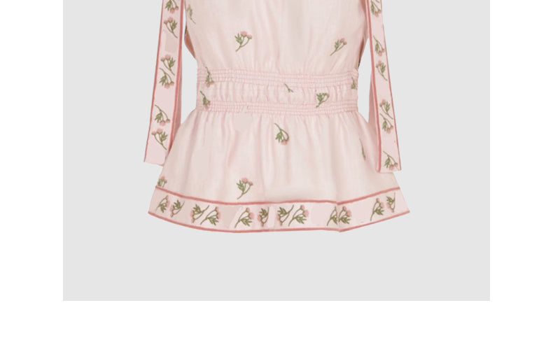Floral suspender dress