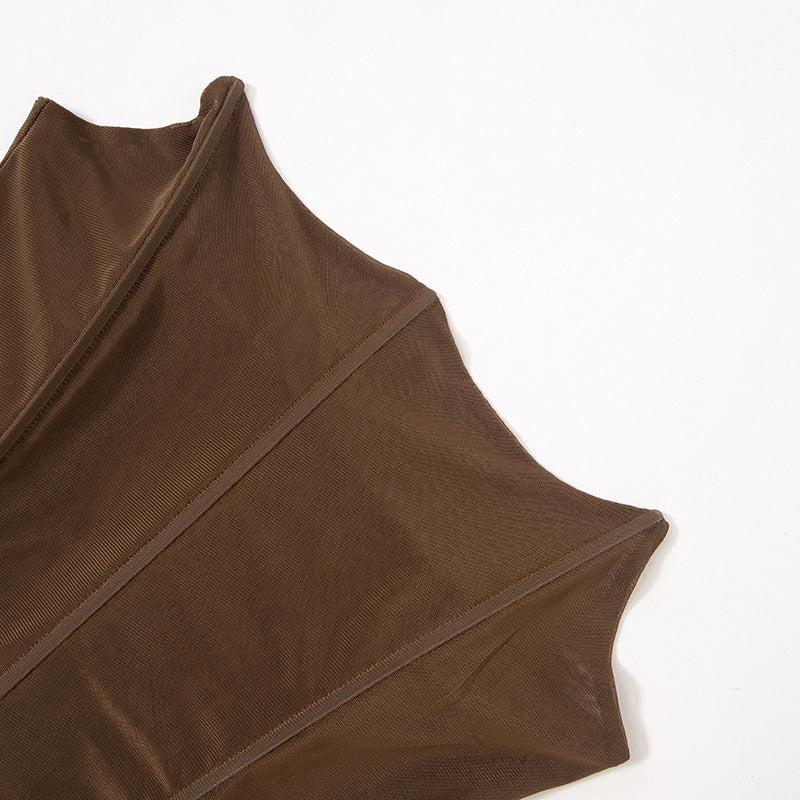 American style herringbone mesh long sleeves
