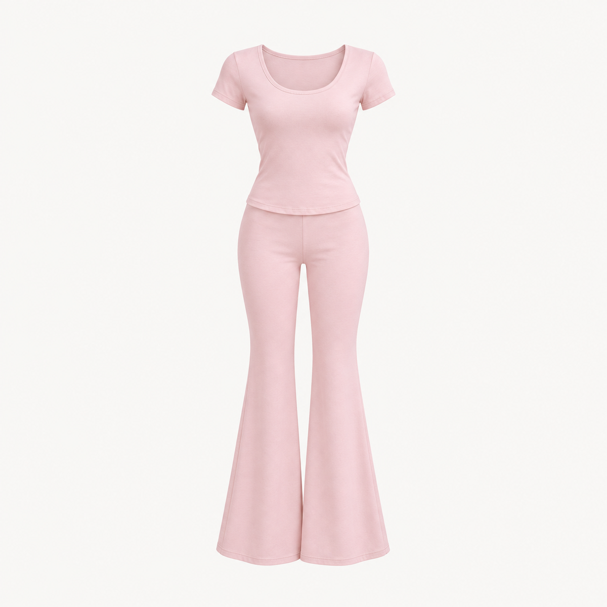 Dahlia Flare Pant Set - Blush Pink