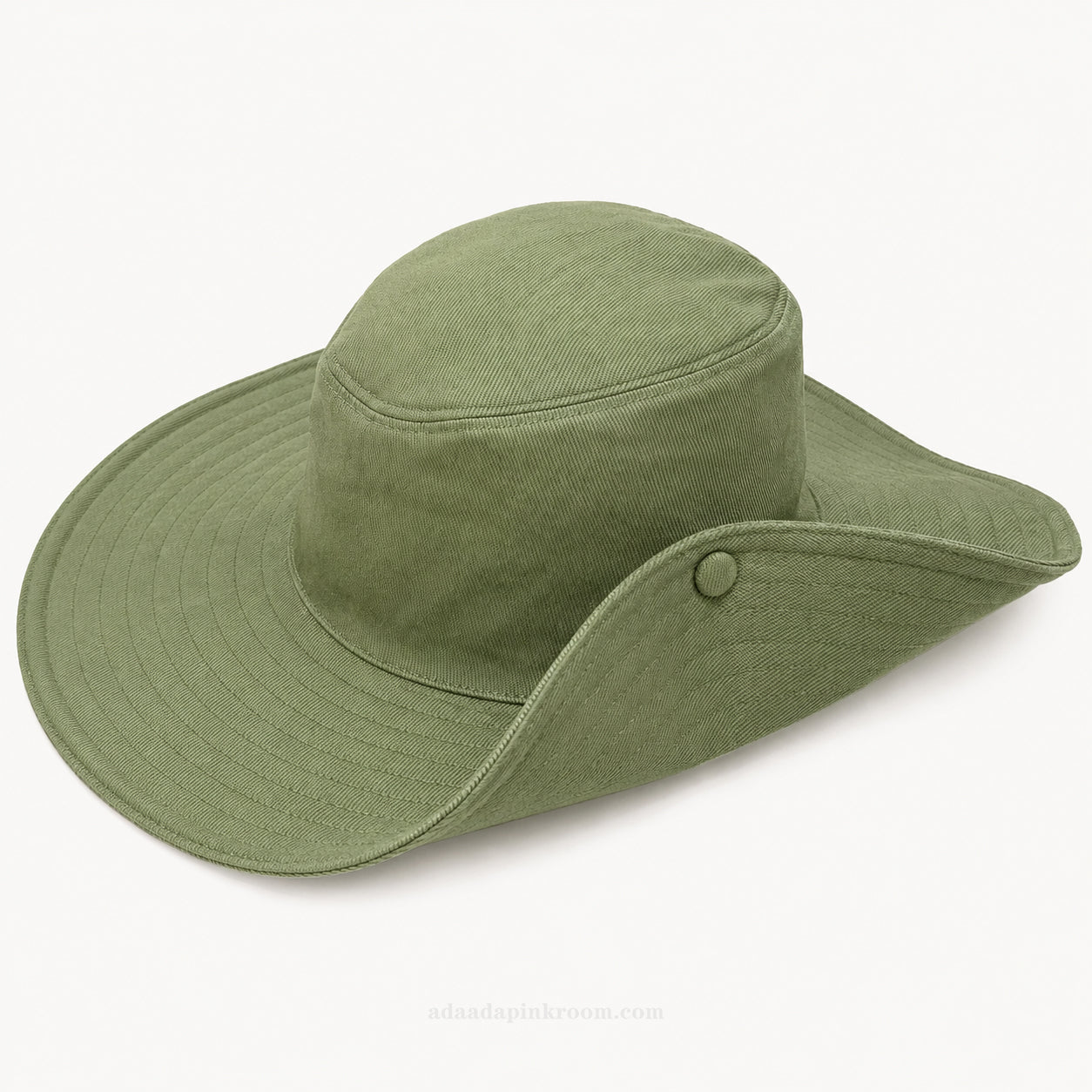Wide-Brim Snap Sun Hat