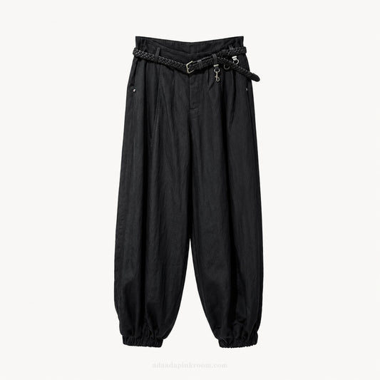 Belted Jogger Pants