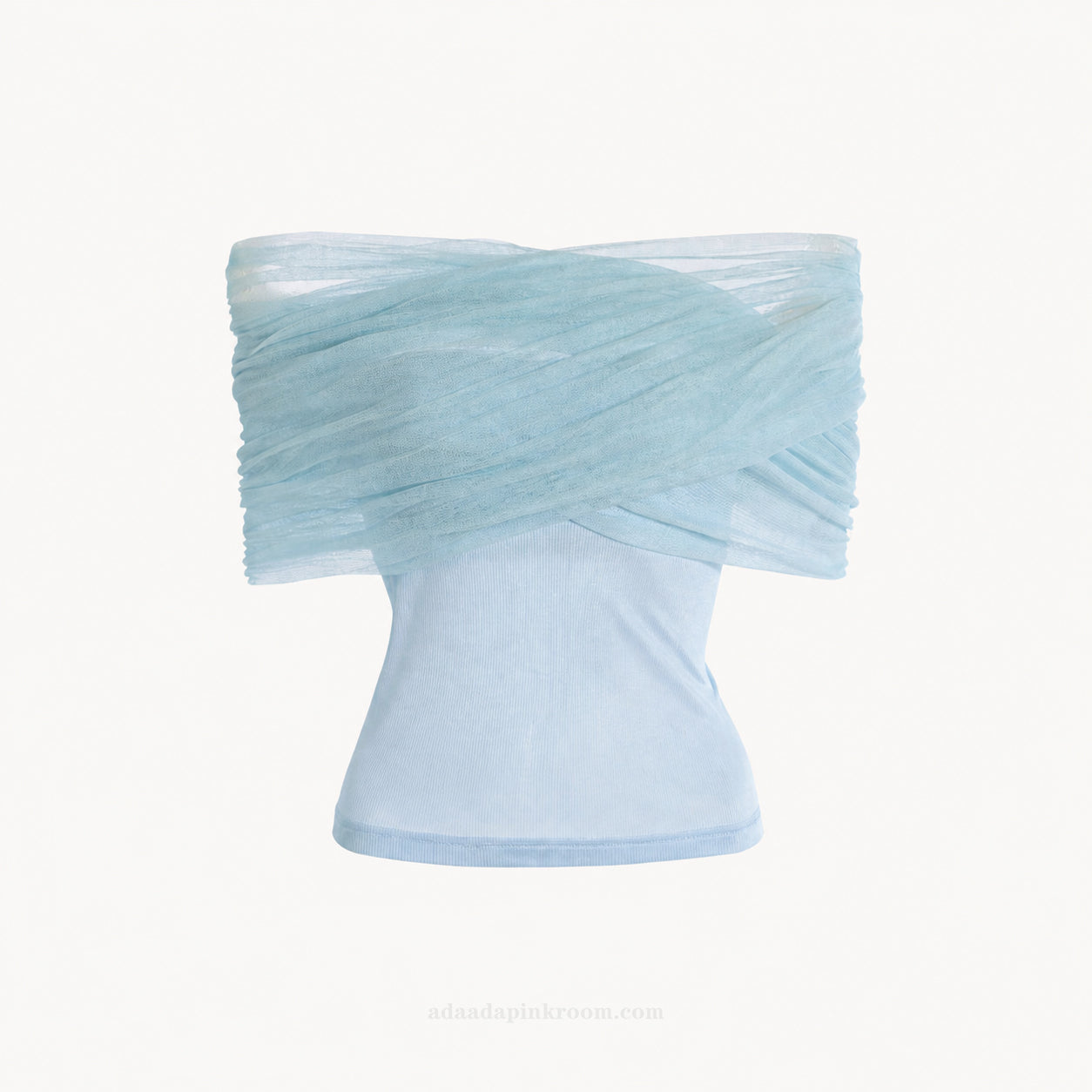 TULLE OFF-THE-SHOULDER TOP