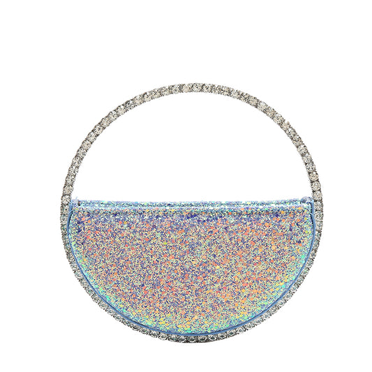 Stylish blue love bag rhinestone handbag