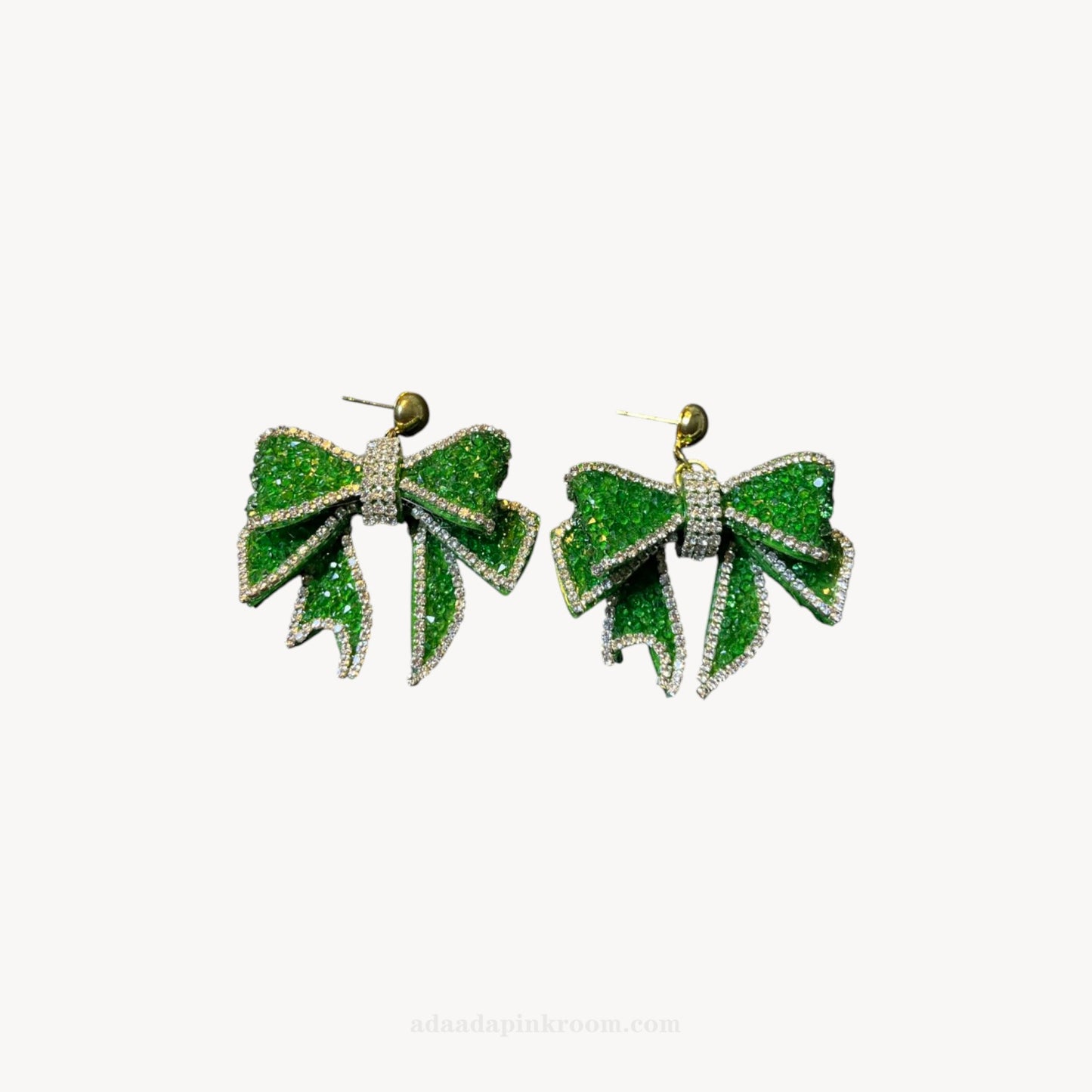 Green Bow Earrings