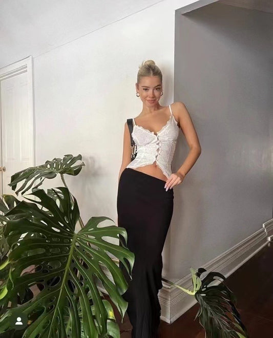 European and American lace satin V-neck camisole