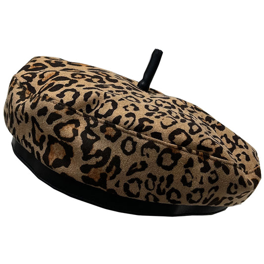 Korean style personalized leopard print fashionable beret