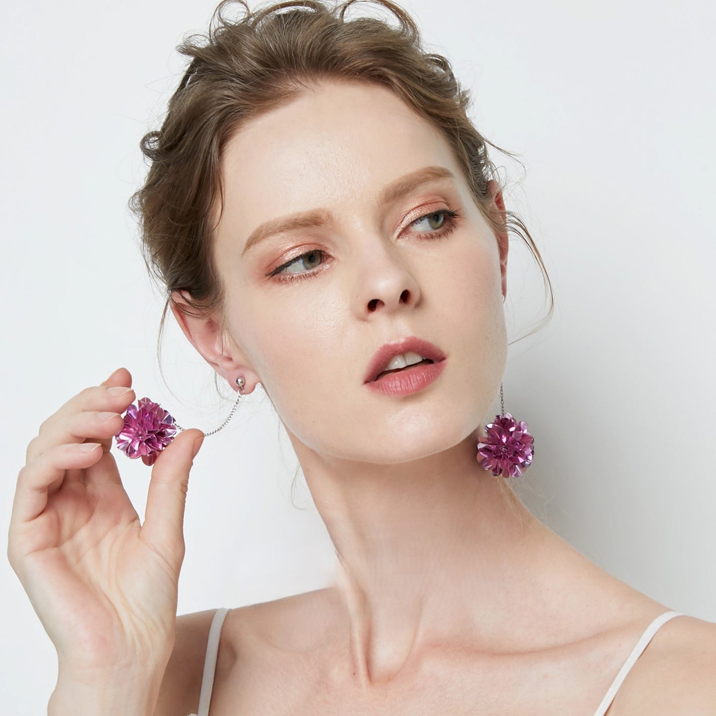 Laser super cool earrings for women round ball shape