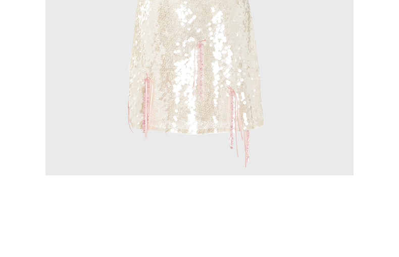 Sequined suspender dress