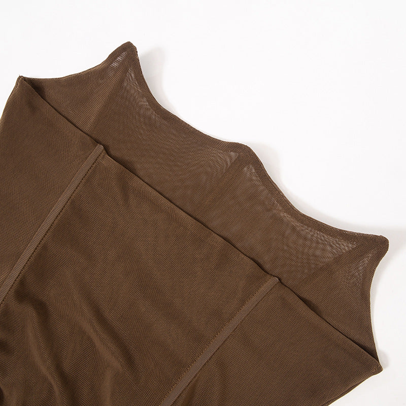 American style herringbone mesh long sleeves