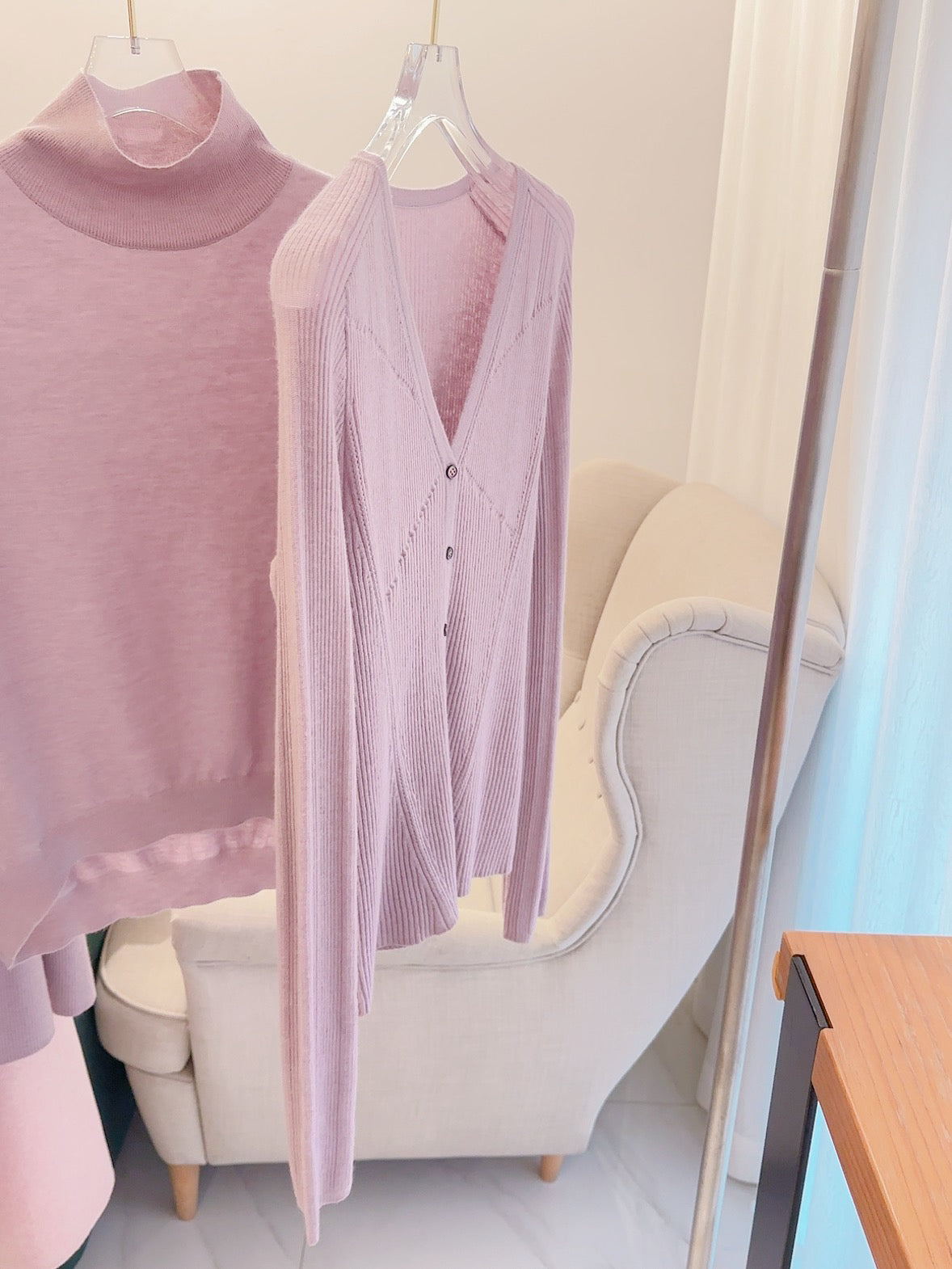 Cashmere Skirt Turtleneck Vest
